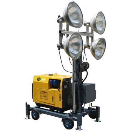  Four ultra-bright 1000W LED lamps mining lighting tower - Waterawg 